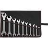 Double open-end spanner set DIN3110 6-32mm 10-pc in roll-up case